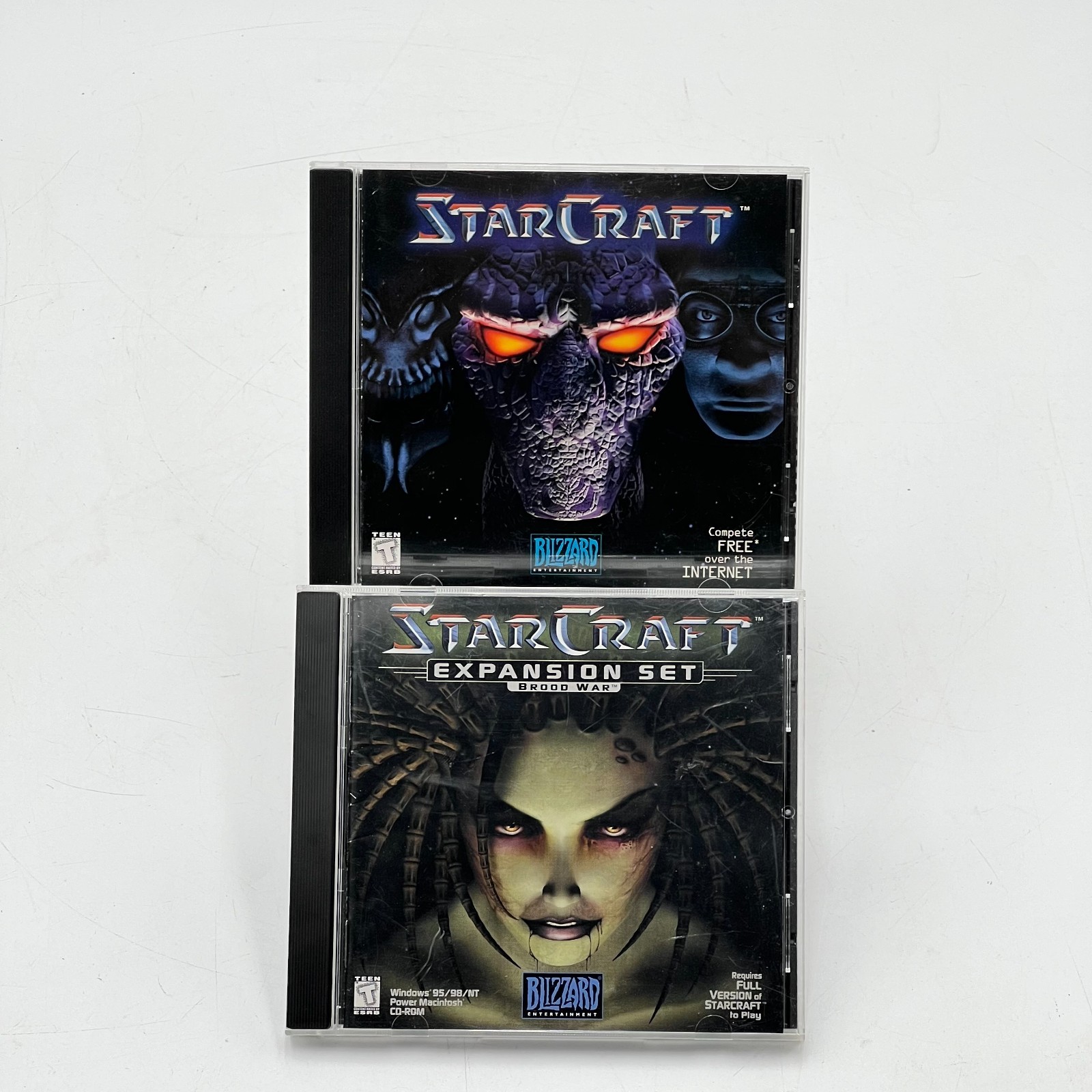 StarCraft + Brood War Expansion Set PC CD-ROM Blizzard Windows 95/98 - USED