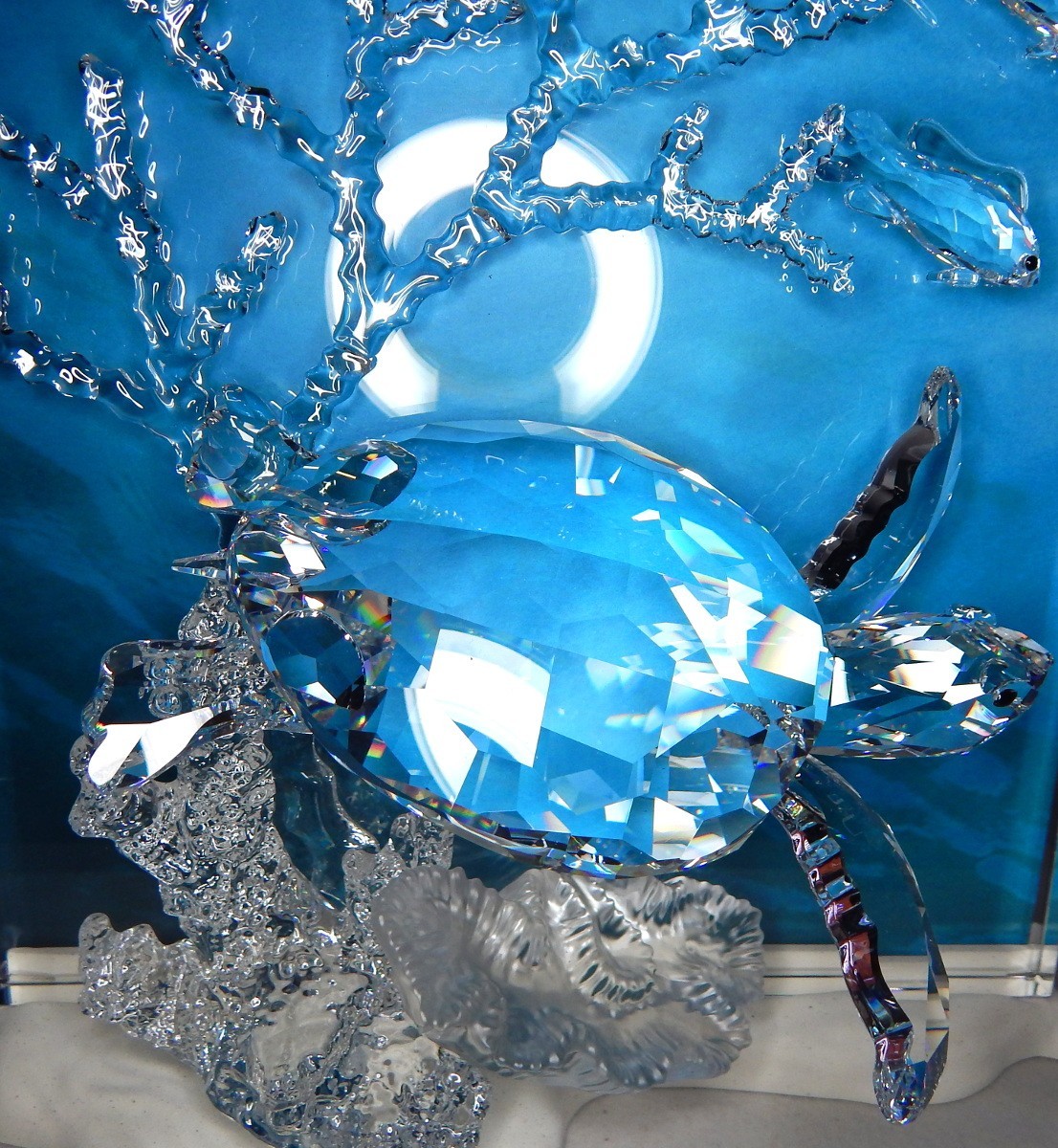NIB Swarovski Crystal SCS Wonders of the Sea Eternity Turtle Coral Fish 726028