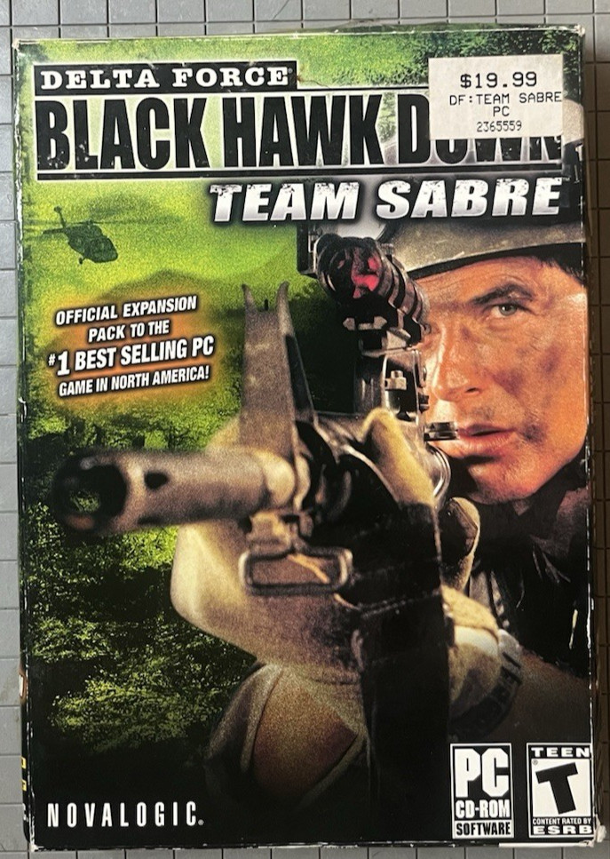 Delta Force Black Hawk Down Team Sabre (PC, Small Big Box) • Manual • Key Code