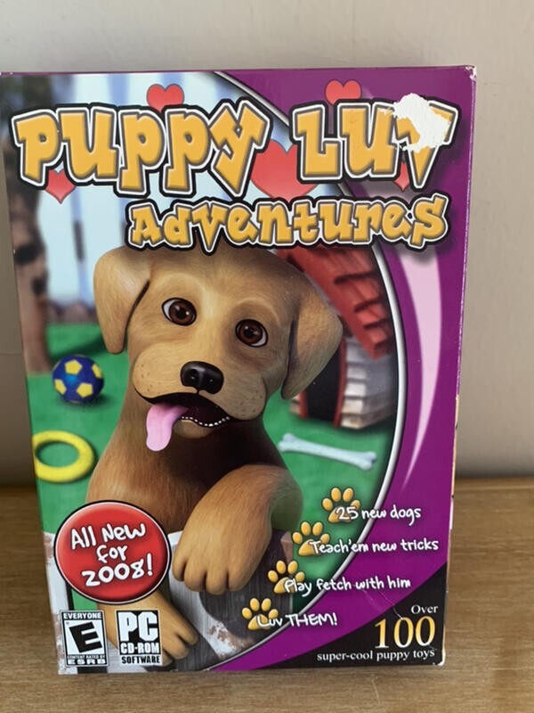 NEW PUPPY LUV ADVENTURES EVERYONE E PC CD-ROM SOFTWARE COMPUTER GAME 2008 FETCH