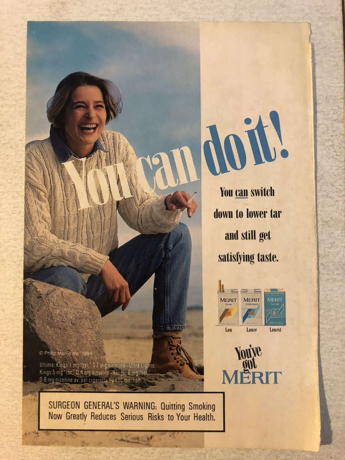 1994 Merit Cigarettes Vintage Print Ad pa51