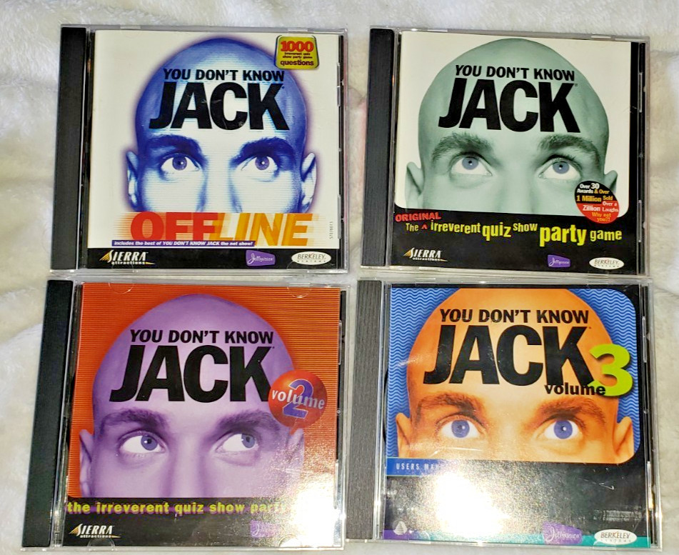 You Don't Know Jack - Lot of 4 - Vol. 1-3 + Offline PC Games w/Manuals
