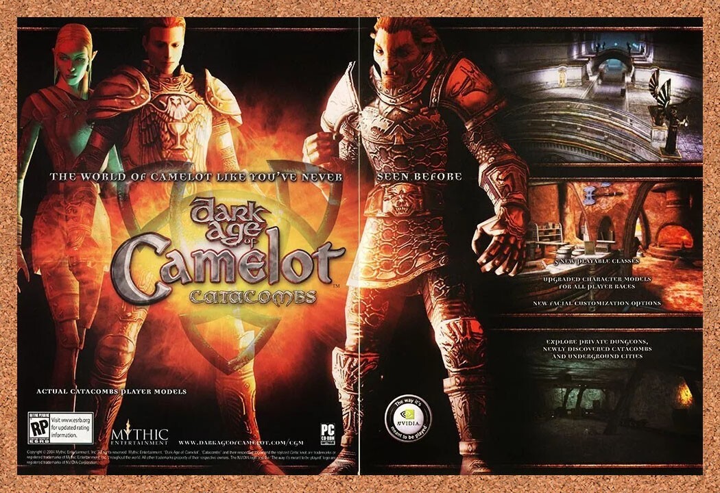 2003 Dark Age Of Camelot Catacombs PC Original Advertisement / Retro Promo v1
