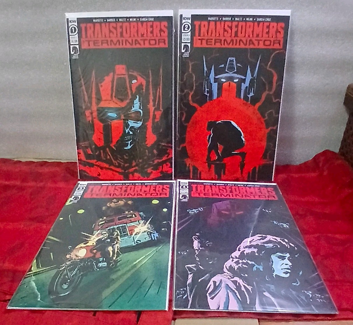 Transformers vs Terminator #1-4 Complete Set IDW Dark Horse 2020 Cover A