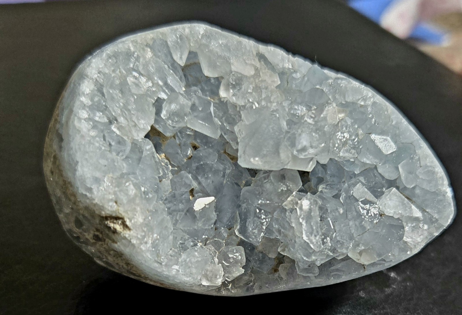 273g Natural Blue Celestite Geode Cluster Quartz Crystal Rough Specimen Raw 5\