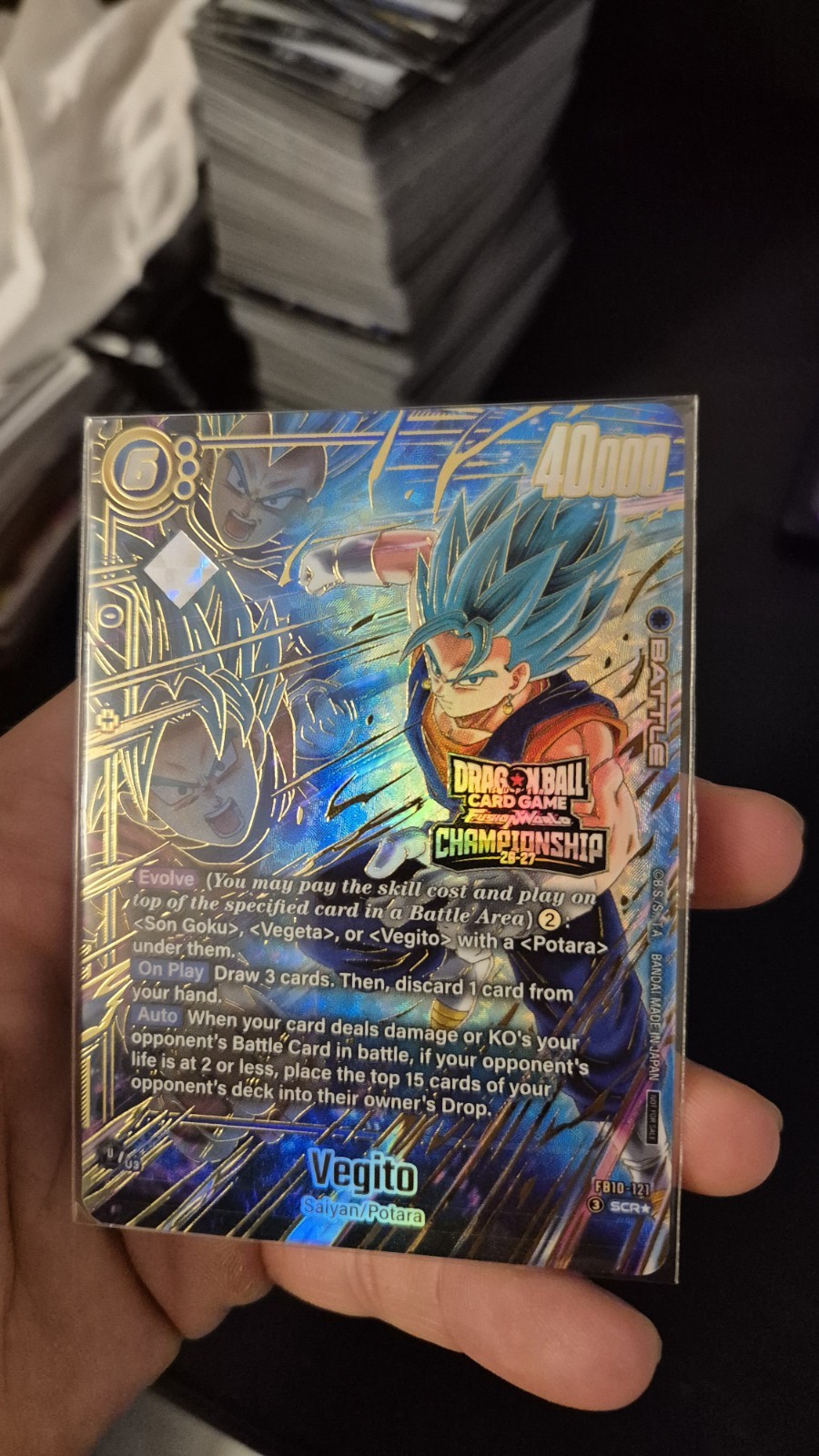 Vegito TOP 4 WINNER PROMO FB10-121 - Dragon Ball Fusion World SEALED