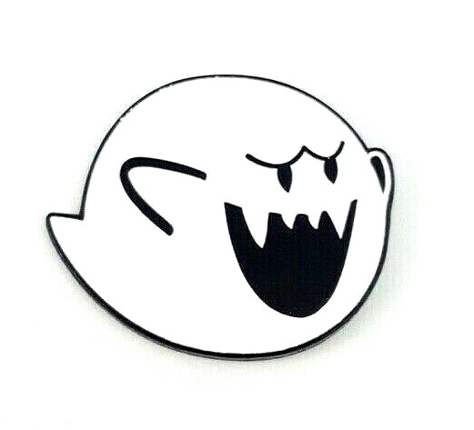 Boo Enamel Pin - Super Mario Bros Mario Kart Mario Party Boo Ghost Video Game