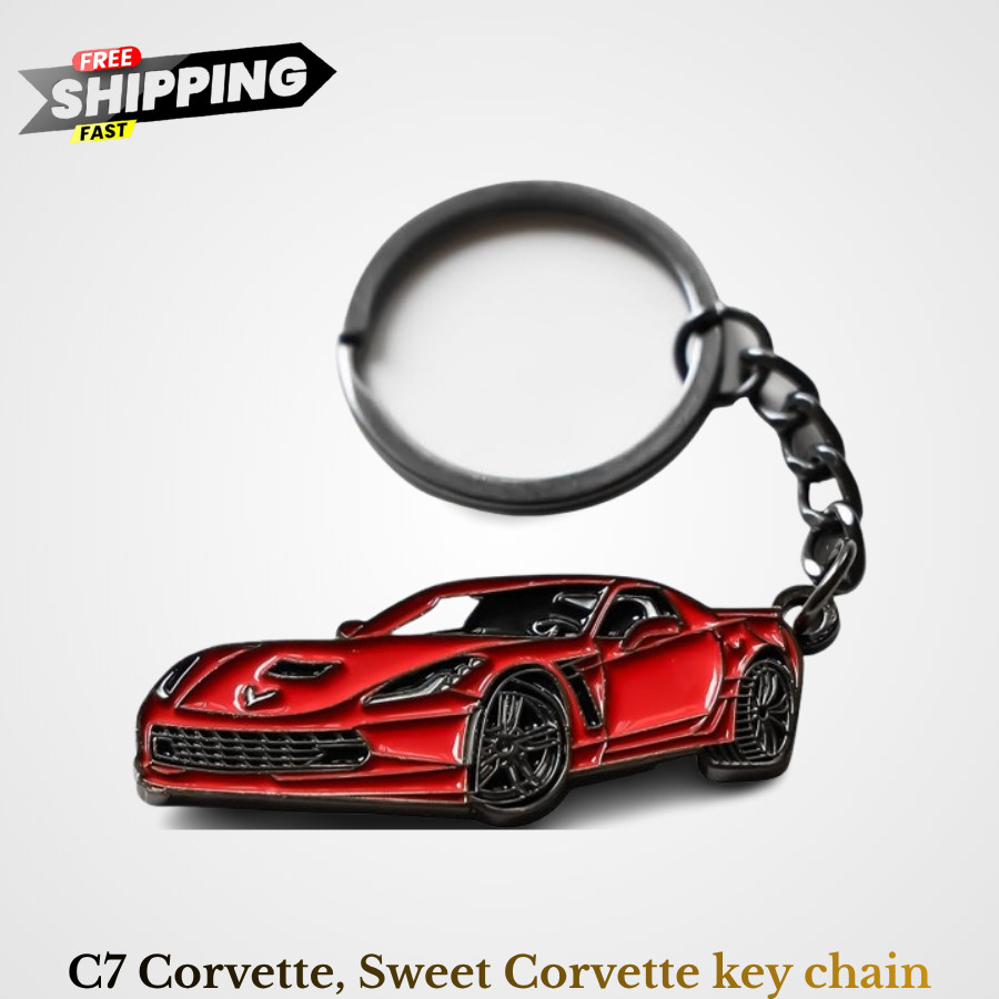 C7 Corvette Metal Keychain Sweet Vette Accessories Gift