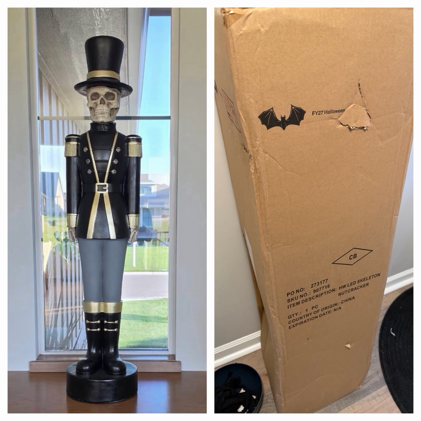 Hard To Find  NIB/ Life-Size/4 FEET Skeleton Nutcracker CRACKER BARREL 2026