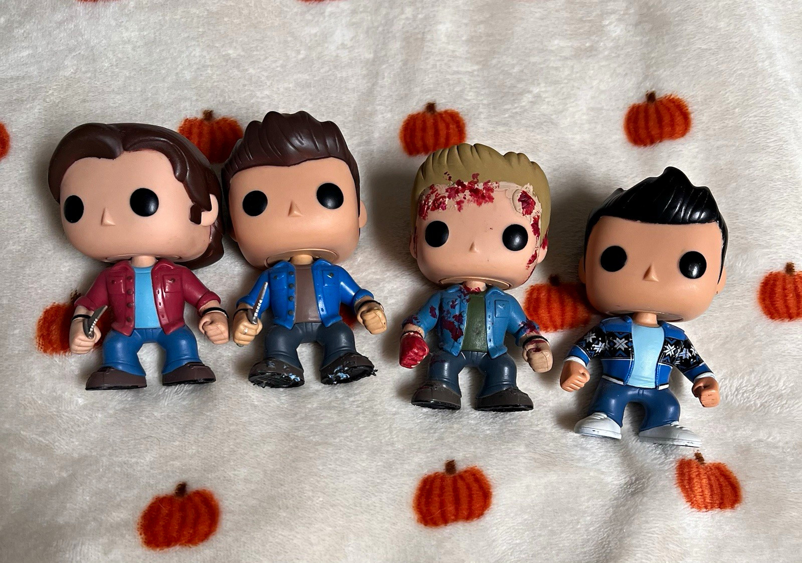 Funko Supernatural Figures Lot of 4 Sam Dean Misha Lucifer