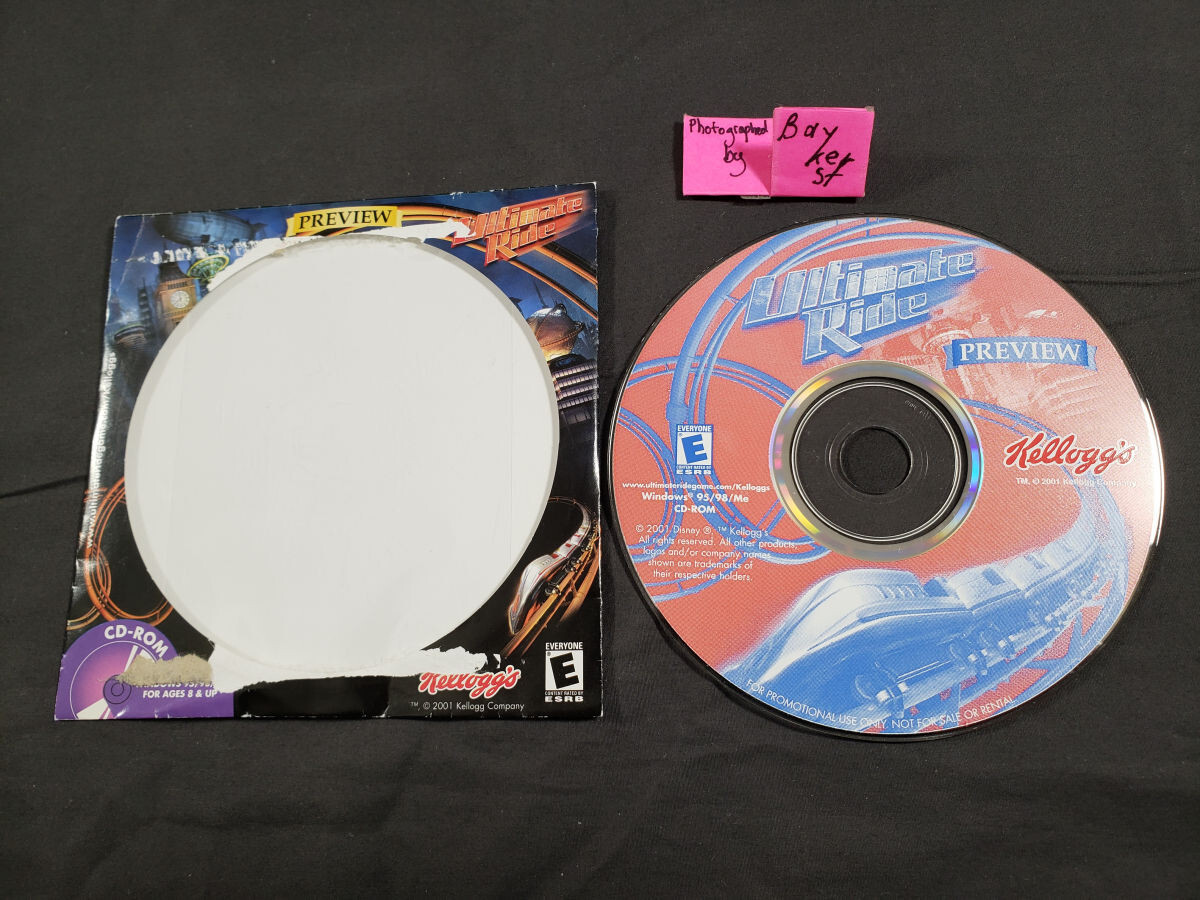 Ultimate Ride Preview PC Windows Kellogg Cereal Box Promo kelloggs rollercoaster