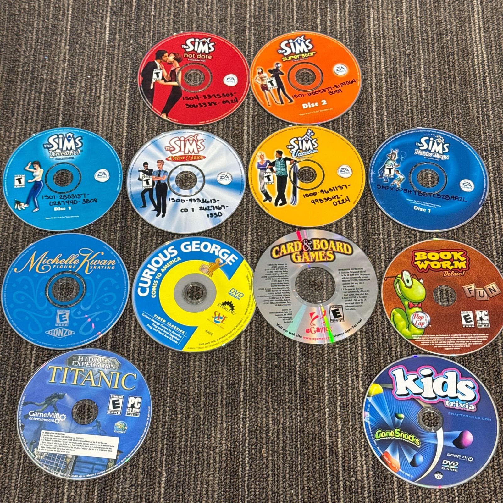 Electronic Arts The Sims PC Game Disc Lot 12 Hot Date Unleashed Vacation Deluxe