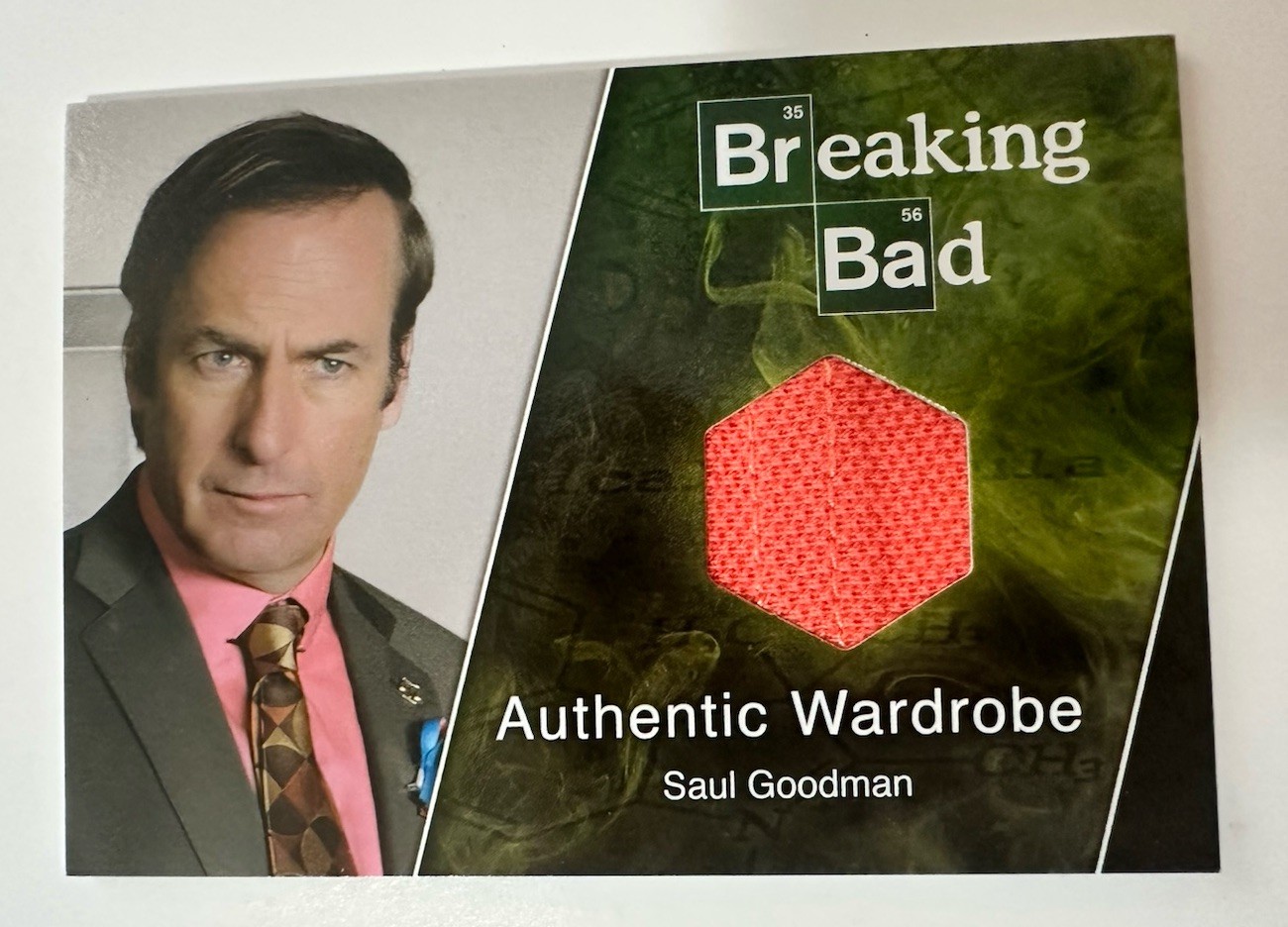 2014 Cryptozoic Breaking Bad S1-5 M21 SAUL GOODMAN Wardrobe Relic Stitch Variant