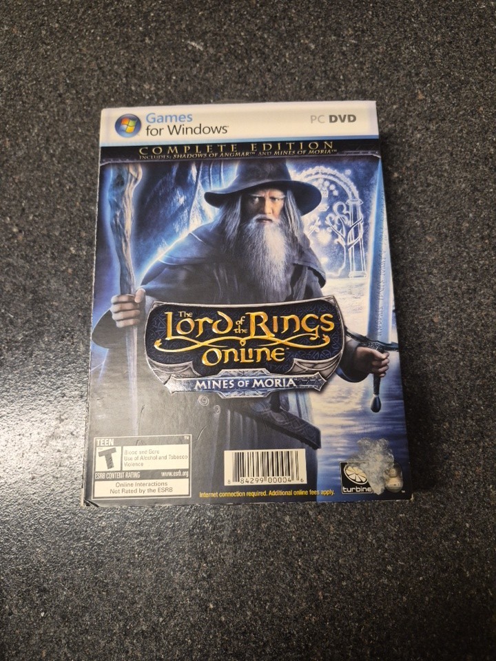 Lord of the Rings Online: Mines of Moria (PC, 2008) Complete W/Box and Sleeve