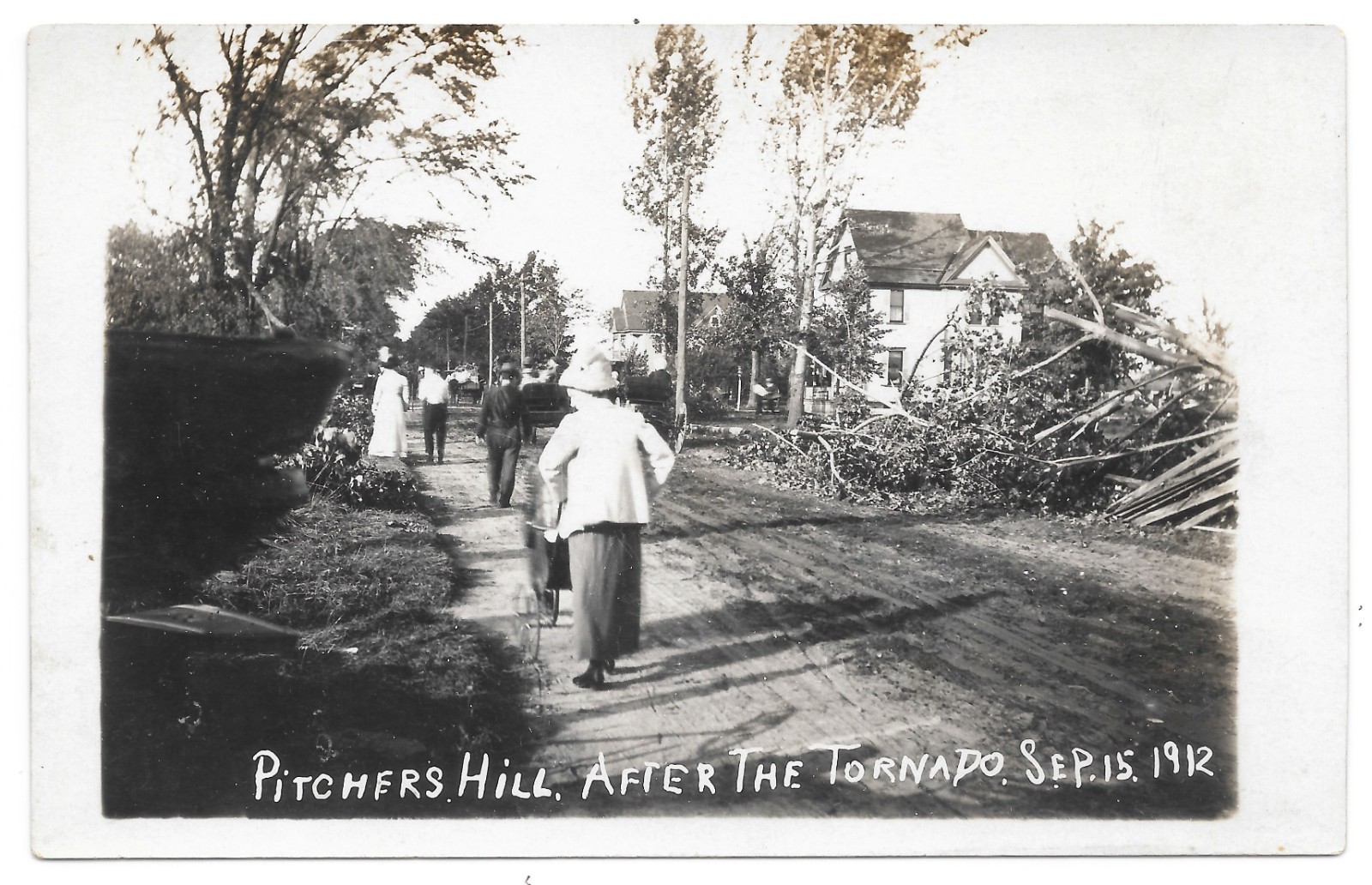 RPPC 1912 Pitcher Hill Syracuse NY Tornado Damage Real Photo Postcard