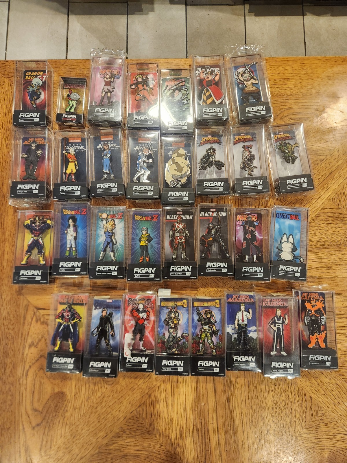 HUGE Dragon Ball FiGPiN Collection - 31 Pins - Naruto , Avatar , MHA