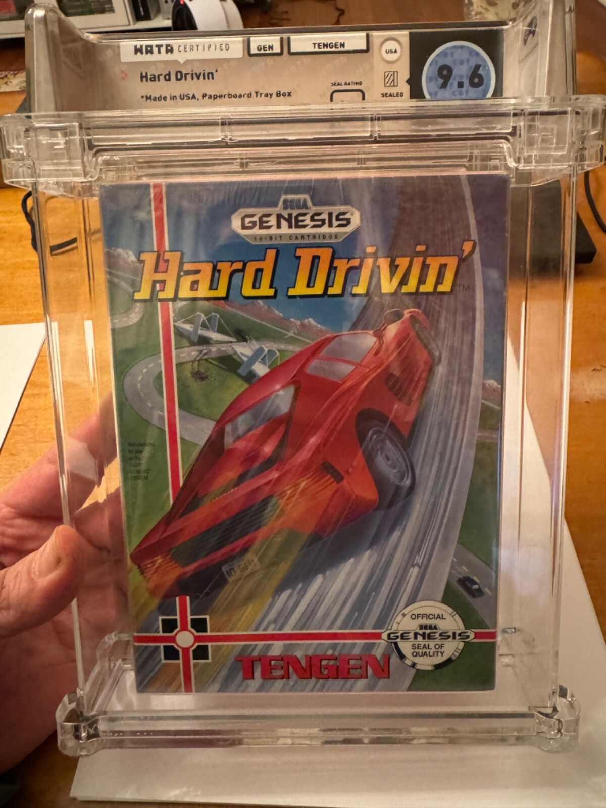 HARD DRIVIN SEGA GENESIS GAME SEALED A+ GRADED 9.6