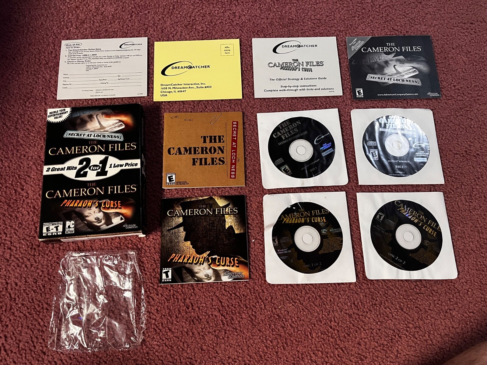 The Cameron Files - 2 in 1 PC Games - Loah Ness and Pharoah CIB