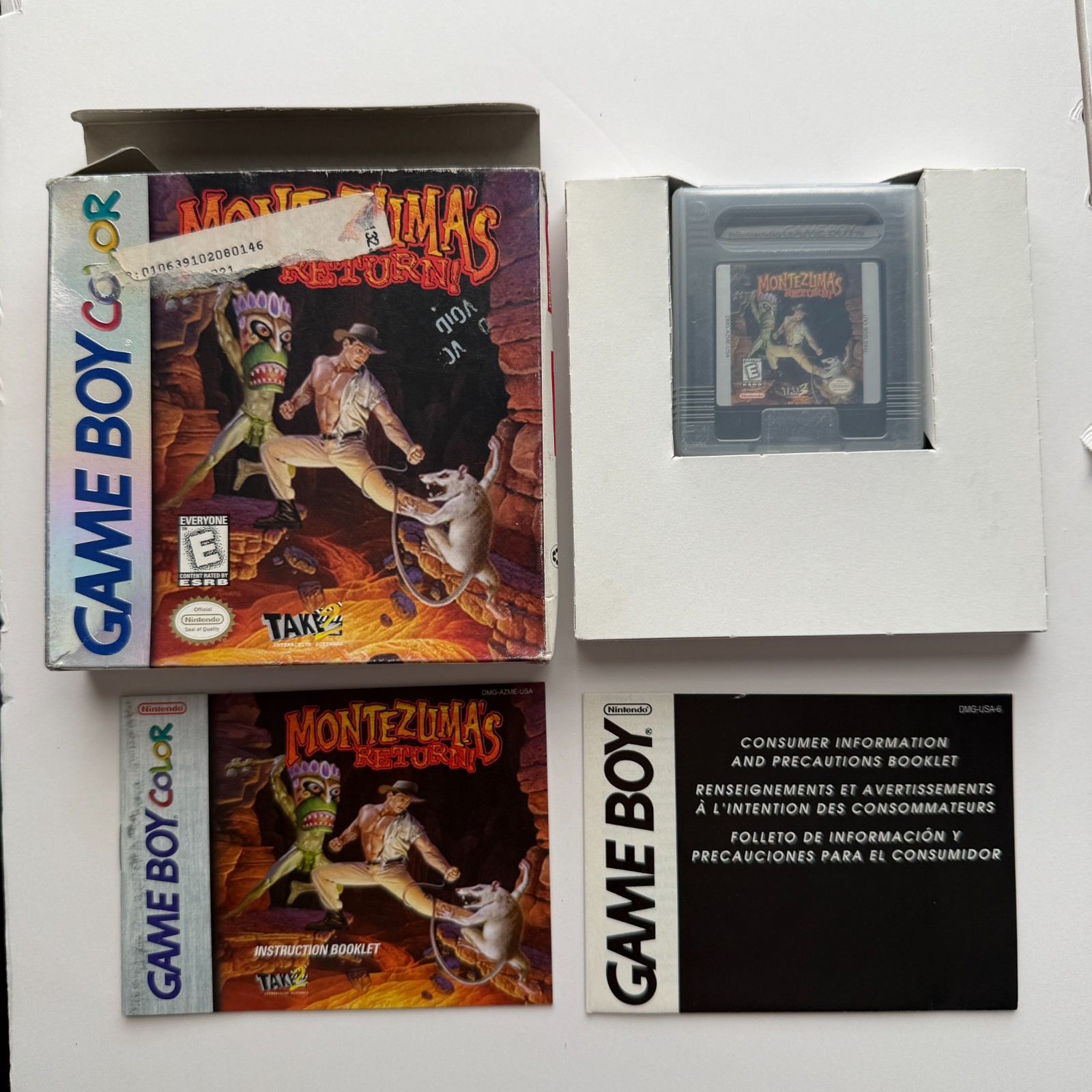 Montezuma's Return Nintendo Game Boy Color CIB Complete in Box GBC GameBoy