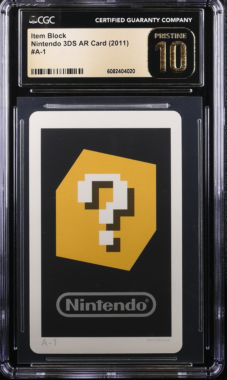 2011 Nintendo 3DS AR Card #A-1 Item Block CGC 10