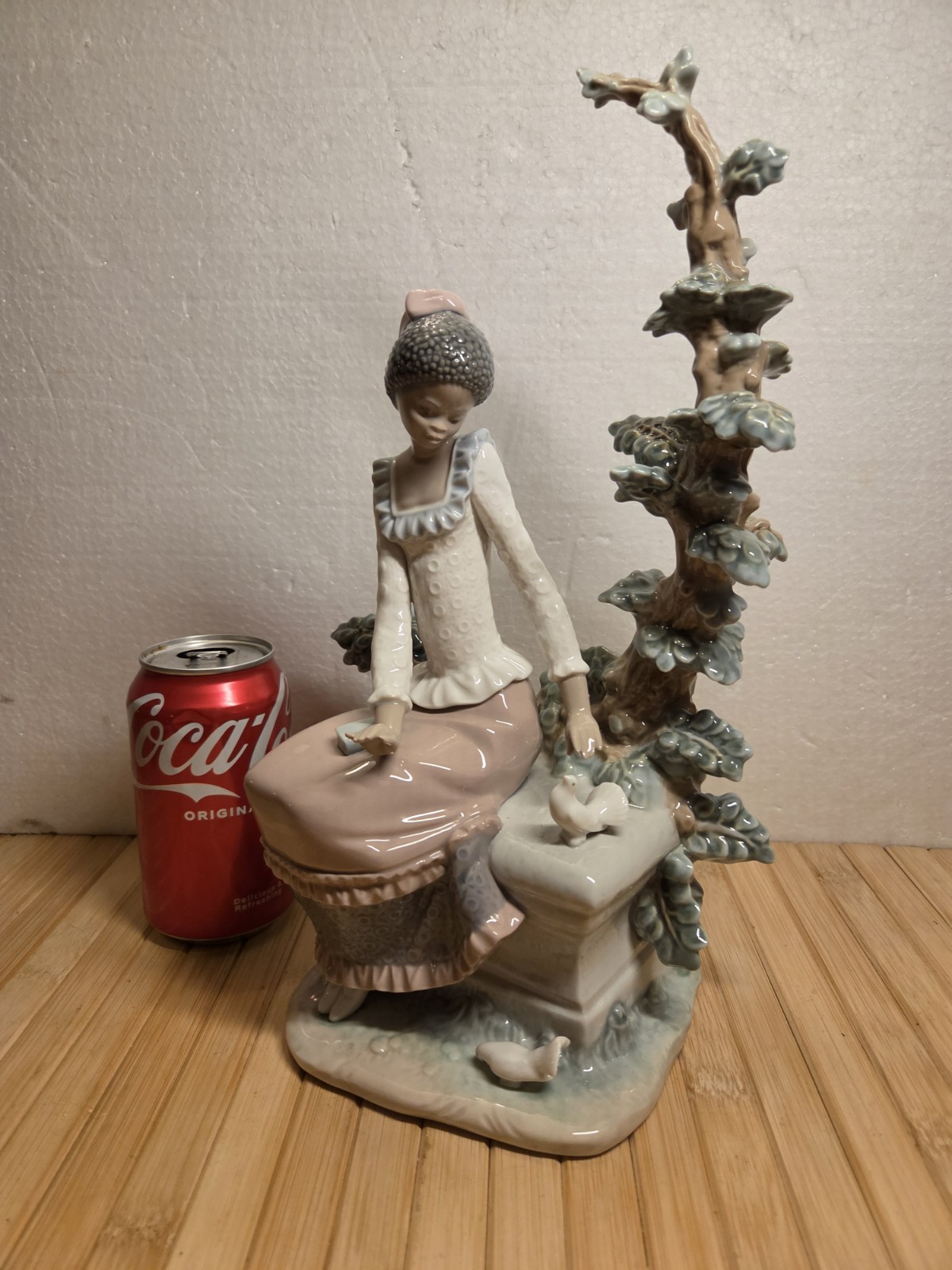 MINT LLADRO 5159 HARMONY Black Legacy Mint Condition No Box Girl W/ Bird, Large