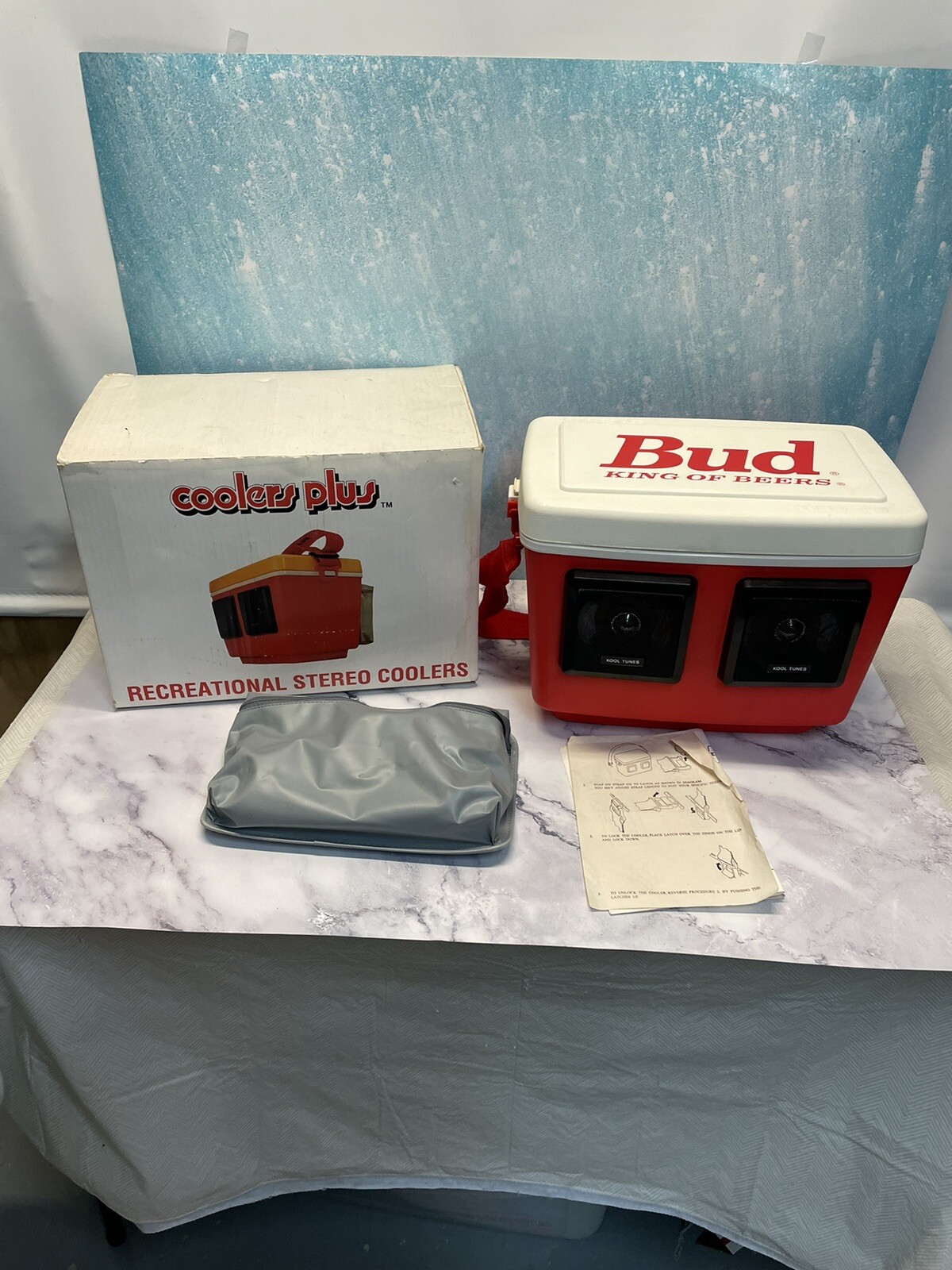 Coolers Plus Stereo Cooler RARE Bud King Of Beers Cooler EUC  No Cords Inc