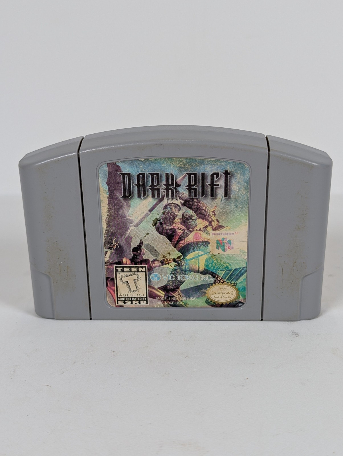 Dark Rift N64 Game Pak Authentic Nintendo Cartridge 1997 Gray TESTED WORKING