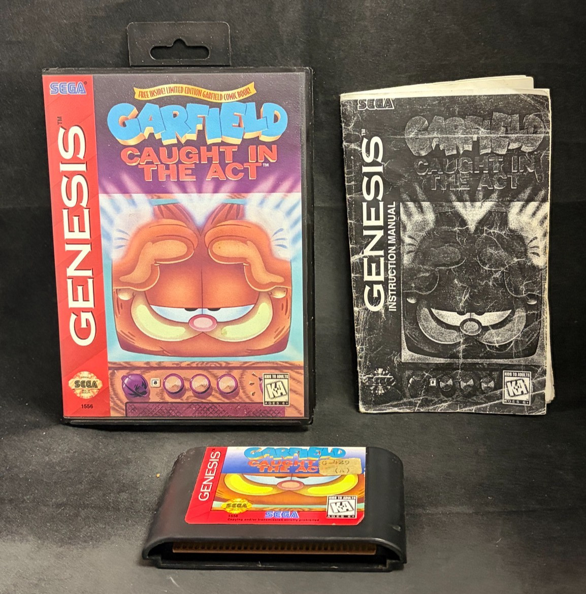 Garfield: Caught in the Act (SEGA Genesis) (No Manual) Tested