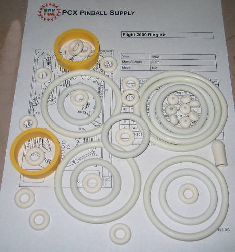 1980 Stern Flight 2000 Pinball Rubber Ring Kit