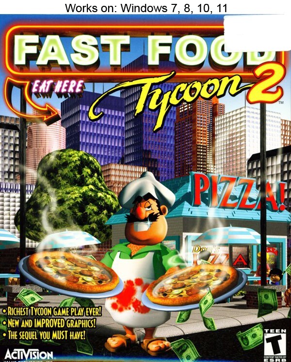 Pizza Connection 2 PC Game 2001 Fast Food Tycoon Windows 10 11