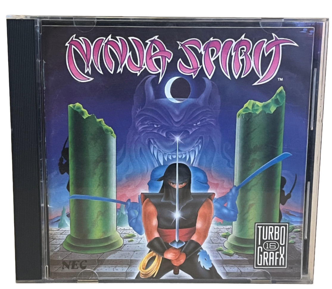 Ninja Spirit TurboGrafx-16 TG-16 HuCard Case Manual Complete in Case Tested