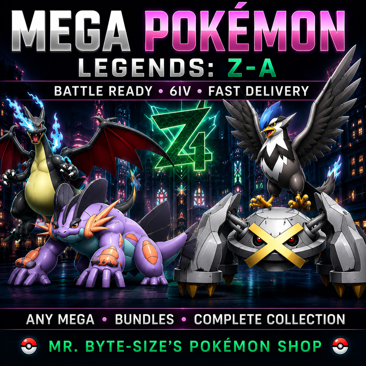 ✨ Mega Pokémon Legends Z-A | Battle Ready 6IV | HOME ZA | Fast Delivery