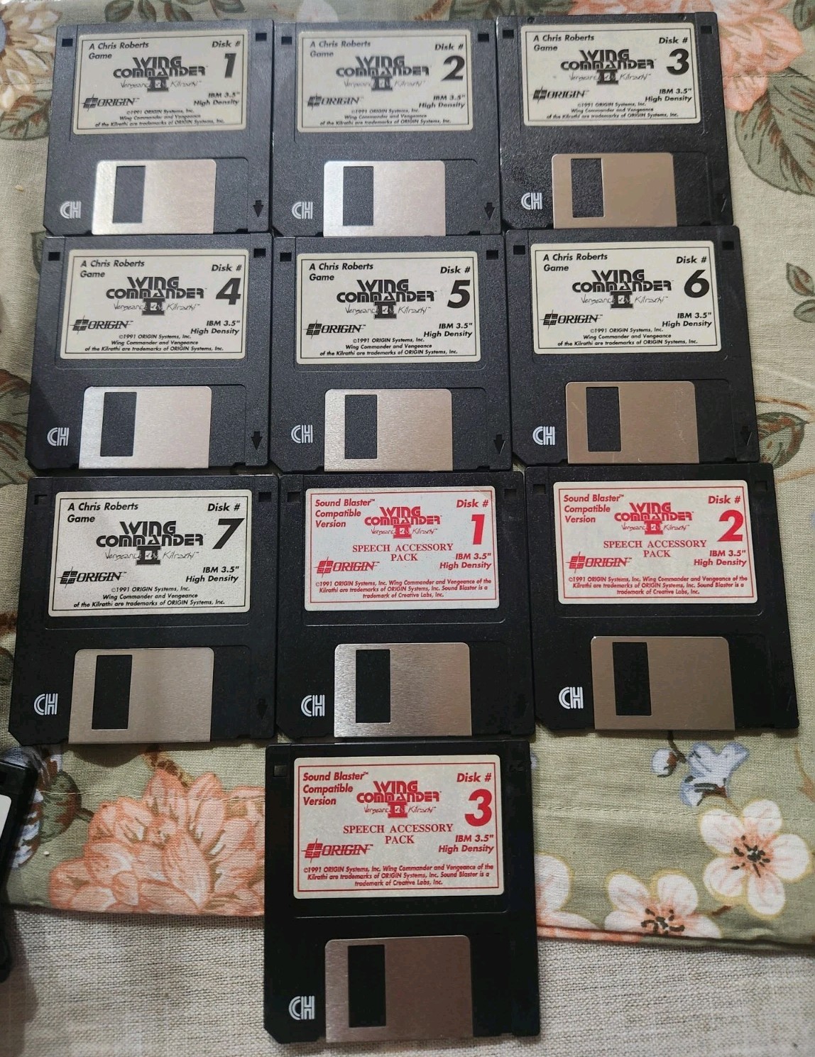 1991 Origin Wing Commander II Vengeance Of The Kilrathi IBM Speech Pack Floppy