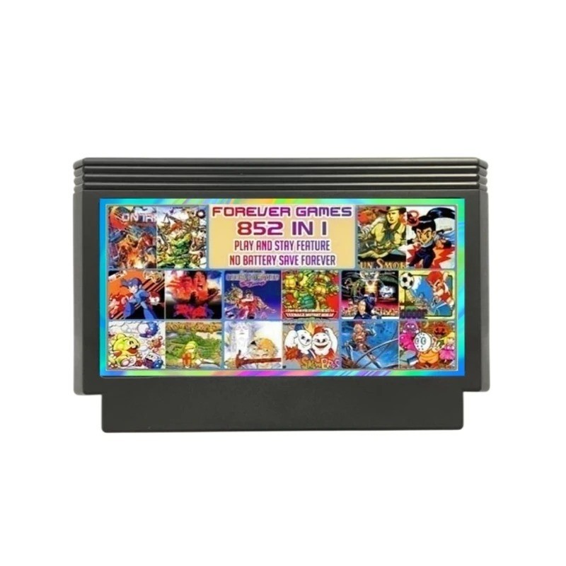 The Latest 60Pins Game Cartridge 852 in 1 (405+447) for FC Console 8 Bit Game Ca