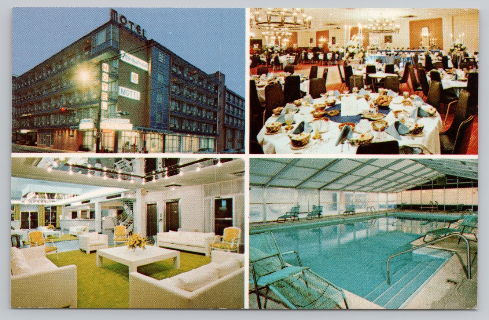 Postcard International Motel Atlantic City New Jersey NJ Multi View