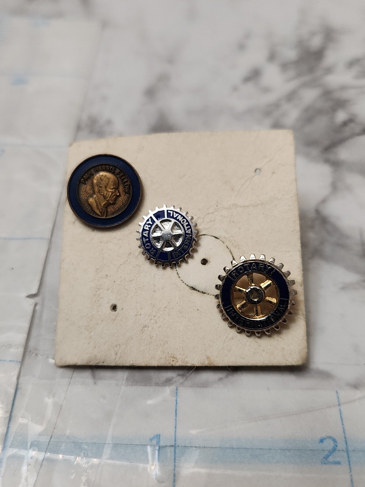 Vintage Rotary International Organization Pin Lot 3 Pins