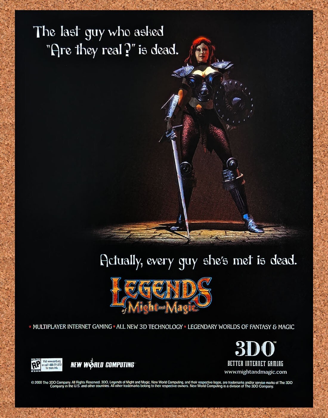 Legends Of Might And Magic PC Original 2001 Ad - 3DO Video Game Promo