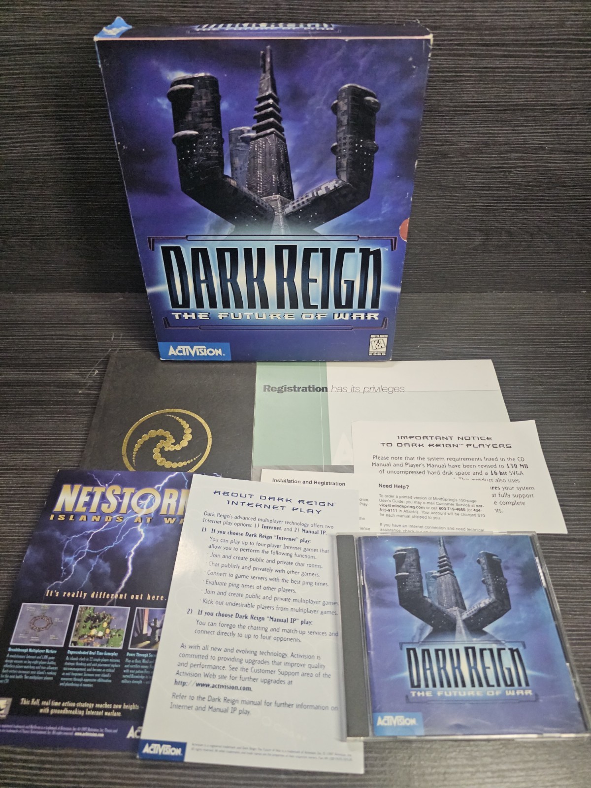 Dark Reign: The Future Of War PC Game Big Box (1997, Activision)
