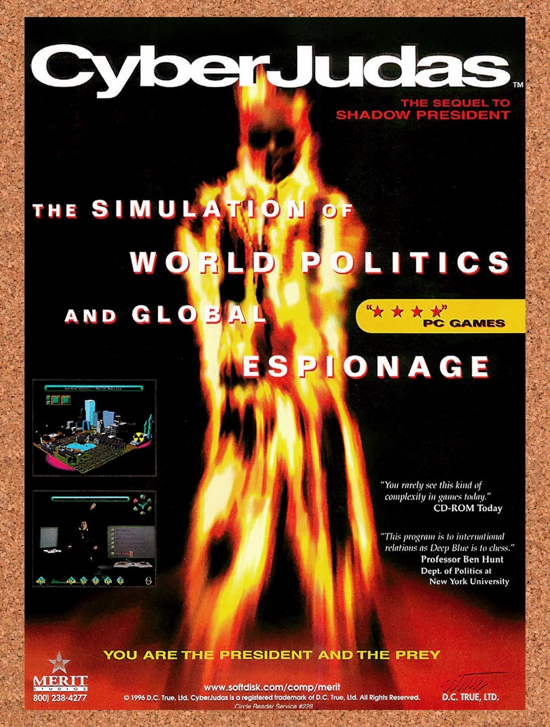 1996 CyberJudas PC Original Advertisement / Retro Promo v2