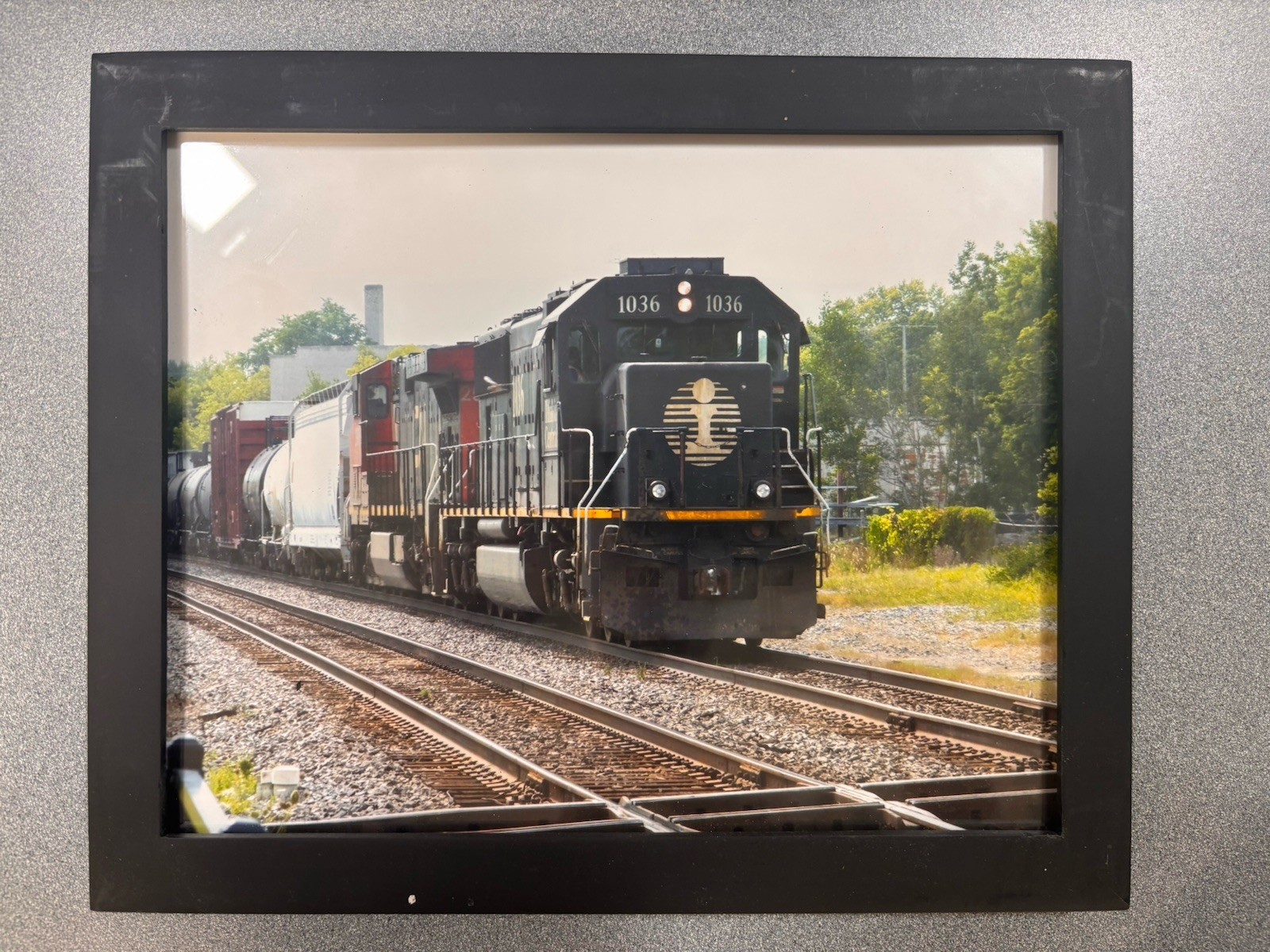 Framed Illinois Central Railroad Photograph