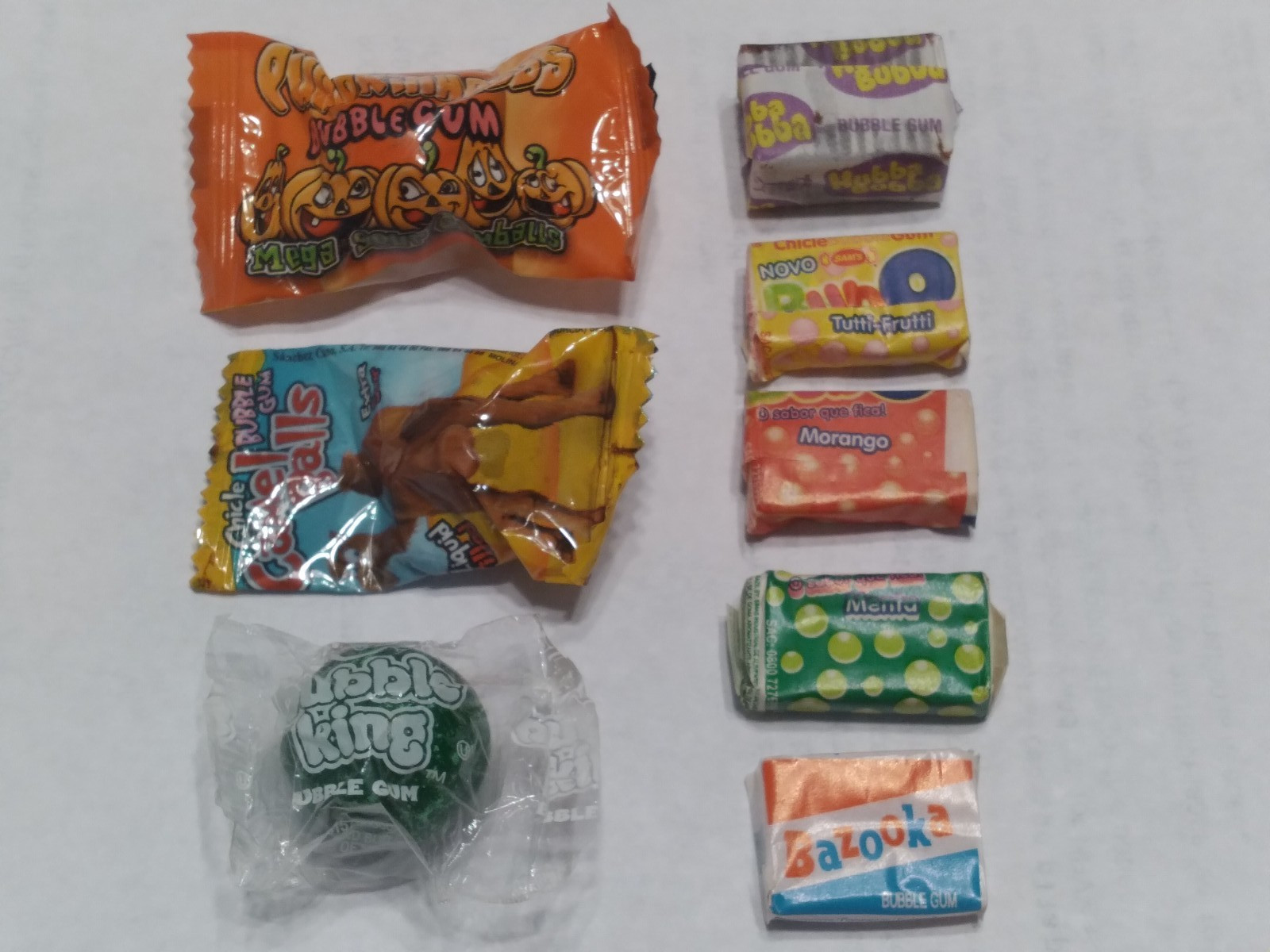 Mix Lot Of 8 Vtg Unopened Bubble Gum Wrappers Full Small Packs