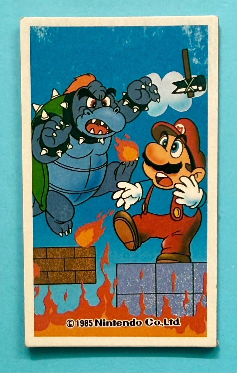 Mario Bowser 1985 Amada Nintendo Famicom Menko Card Vintage Japan *EX*