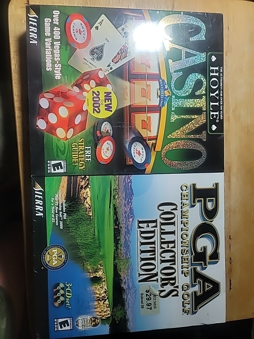 Sierra Hoyle Casino & Pga Championship Golf Sealed Pc Games 2000, 2002