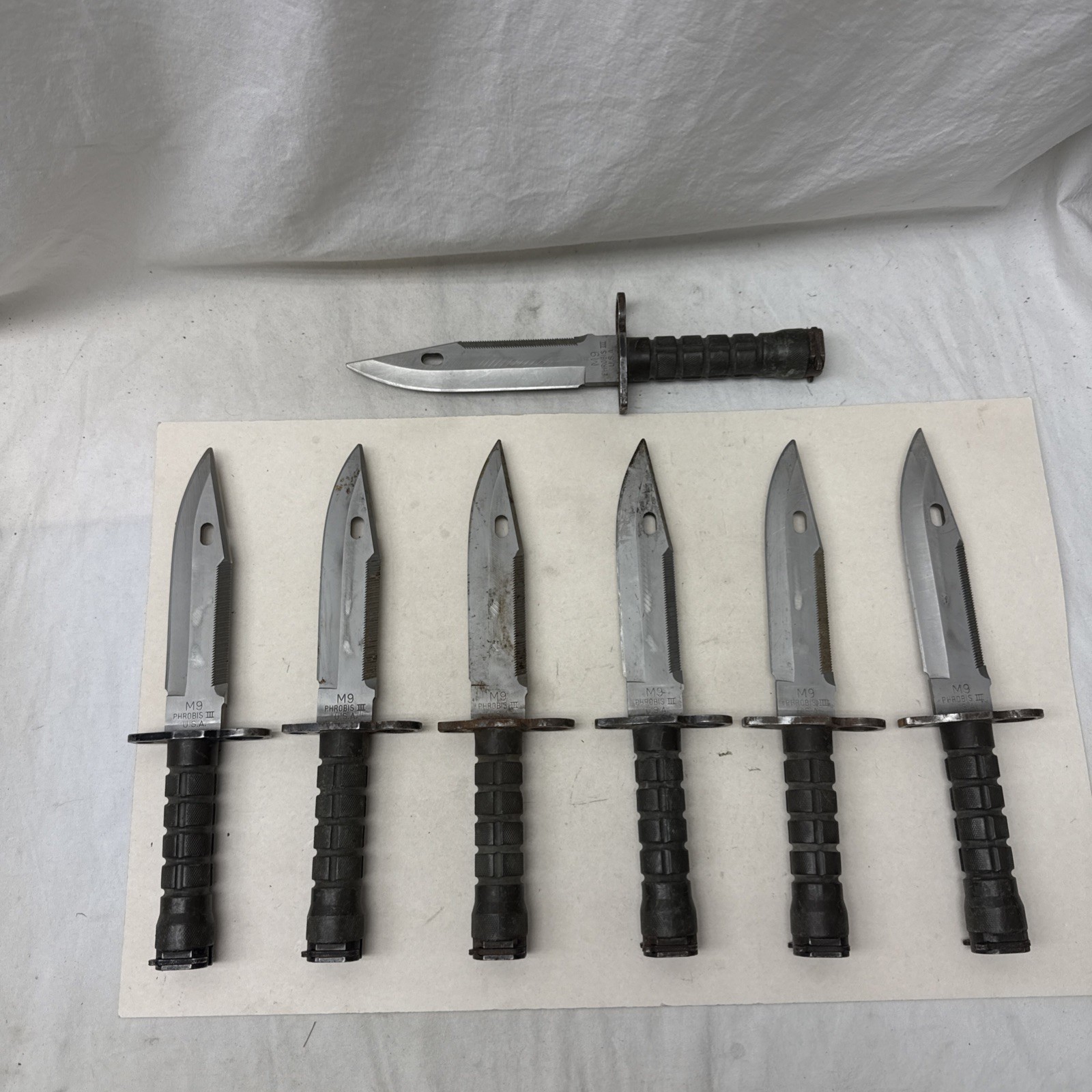 USGI Early M9 PHROBIS III Military Fixed Blade Knife W/ Fuller Grade D
