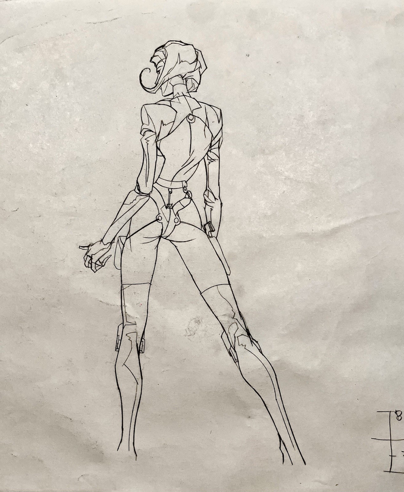 Peter Chung’s AEON FLUX Original Production Sketch Animation Art MTV