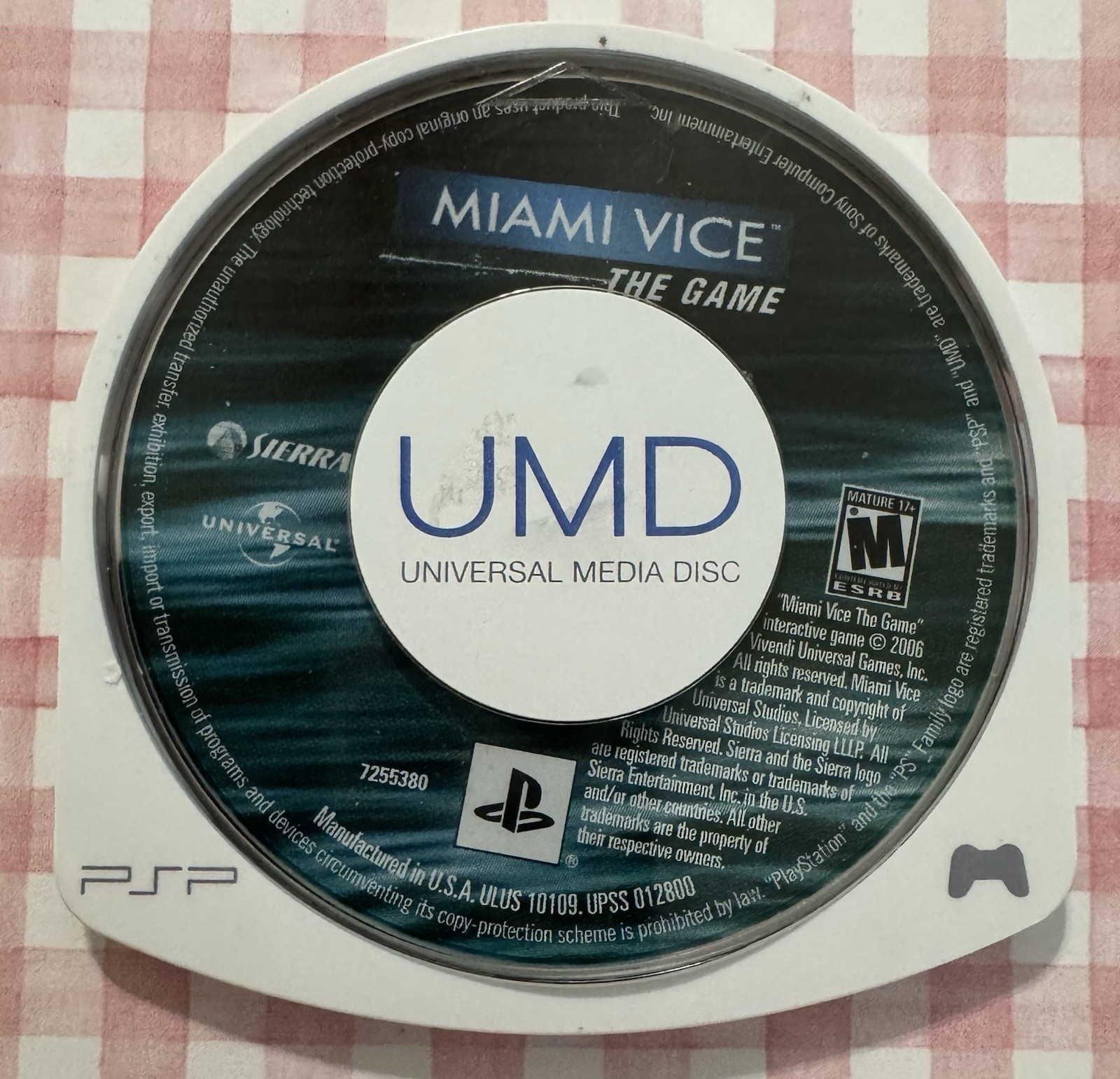Sony PSP Miami Vice The Game Game Only - Tested & Working