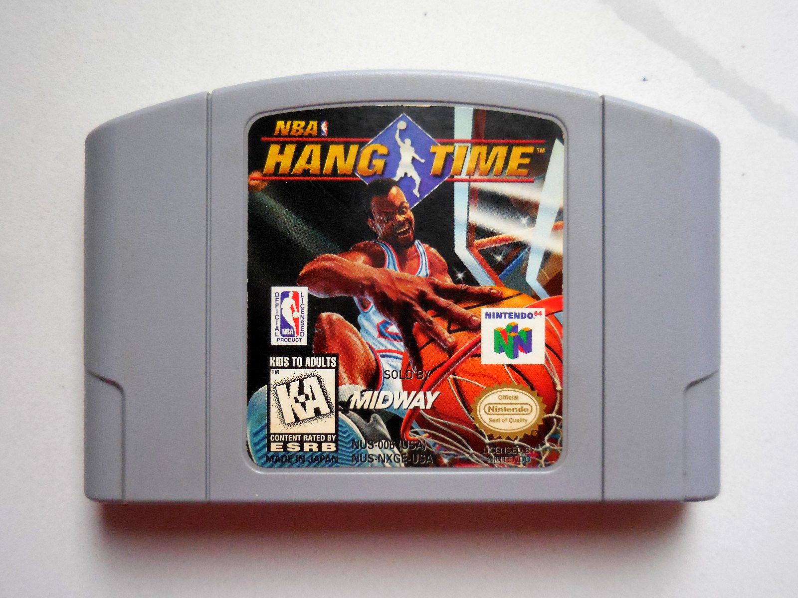 NBA Hangtime N64-Nintendo 64 Game Cartridge Only Authentic & Tested NICE