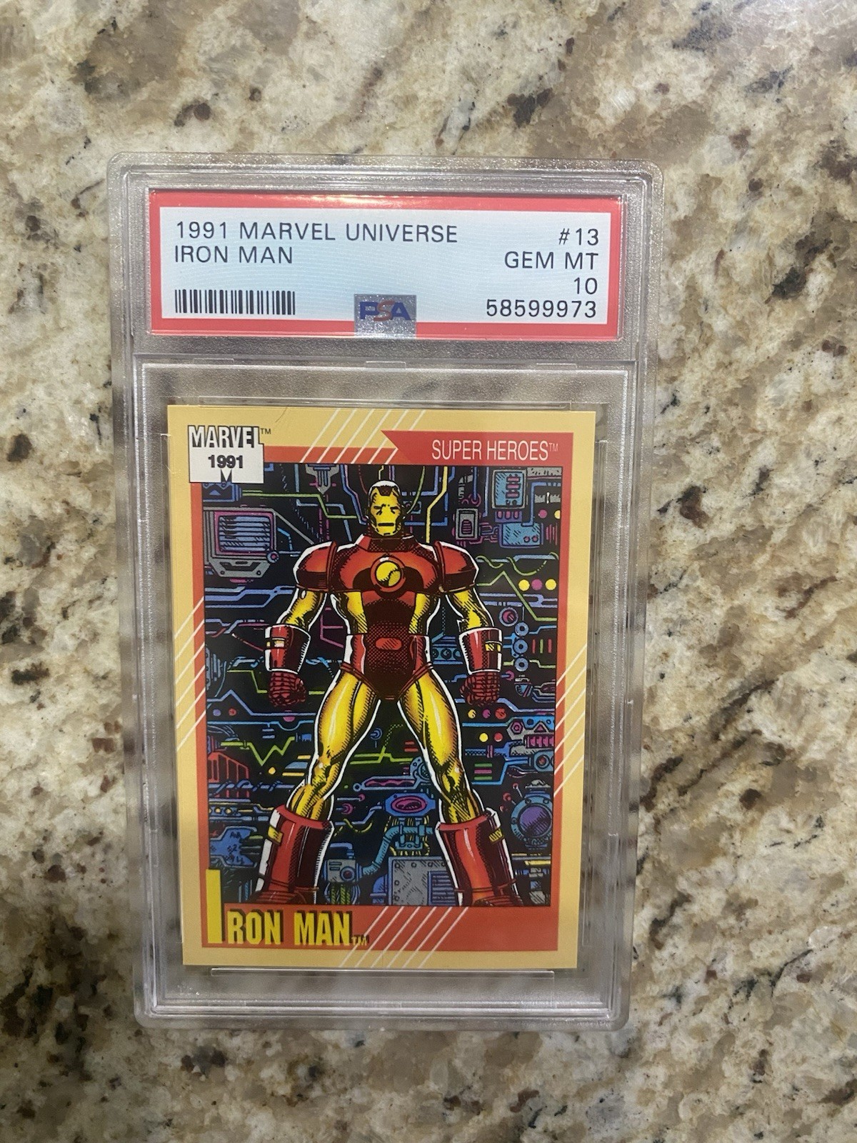 IRON MAN PSA 10 1991 IMPEL MARVEL UNIVERSE SERIES II #13 GEM MINT 9973