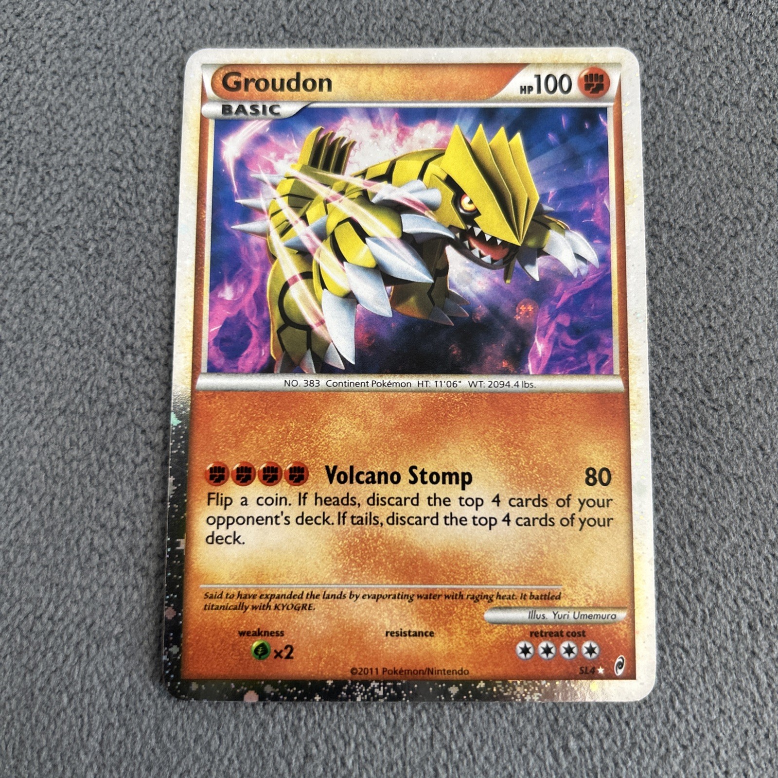 Groudon (Shiny) Holofoil Shiny Holo Rare Call of Legends SL4 NM 🔥 Pokemon TCG