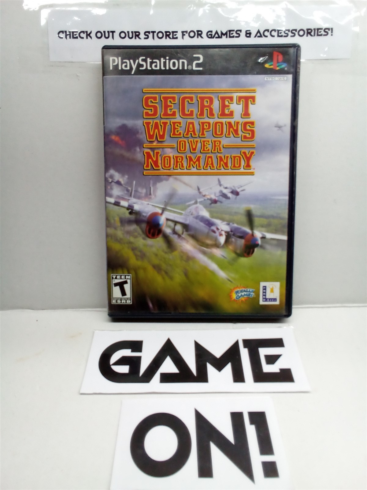 Secret Weapons Over Normandy (PlayStation 2, 2003) Complete Tested Working